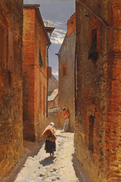 Street in the Old Town, 1873 by Alphonse Marie de Neuville